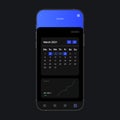 Digital Calendar UI Screen Concept. Analytics App