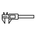 Digital caliper icon outline vector. Calliper vernier Royalty Free Stock Photo