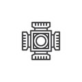 Digital camera cmos outline icon Royalty Free Stock Photo