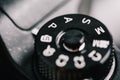 Digital Camera Control Dial Showing Aperture, Shutter Speed, Manual and Program Modes Royalty Free Stock Photo