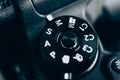 Digital Camera Control Dial Showing Aperture, Shutter Speed, Manual and Program Modes Royalty Free Stock Photo