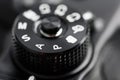 Digital Camera Control Dial Showing Aperture, Shutter Speed, Manual and Program Modes Royalty Free Stock Photo