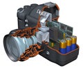 Digital Camera Cutaway Royalty Free Stock Photo