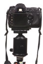 Digital Camera DSLR on tripod Royalty Free Stock Photo