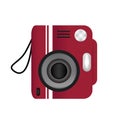 A digital camera icon is isolated on a white background Royalty Free Stock Photo