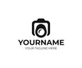 Digital camera logo design. Photography vector design