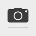 Digital camera minimal concept. Web icon. Royalty Free Stock Photo