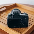 A digital camera is placed on Royalty Free Stock Photo