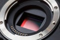 Digital camera sensor and mount Royalty Free Stock Photo