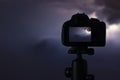 Digital camera storm lighting photography Royalty Free Stock Photo