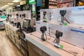 Digital cameras displayed at shop