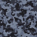 Digital camo background. Vector seamless pixeled camouflage pattern for your design. Royalty Free Stock Photo