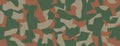 Pixel digital green khaki camouflage seamless pattern. Camo forest colors texture, abstract background. Vector illustration