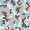 Urban camouflage seamless pattern. Classic military clothing style. Masking army camo background. Vector illustration Royalty Free Stock Photo