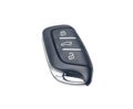 Digital car key control remote with unlockable and lockable buttons isolated on white background with clipping path Royalty Free Stock Photo