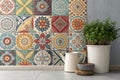Digital Ceramic Tile Decor for Home in Indian Style Royalty Free Stock Photo