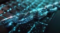 Digital Chain of Blocks Symbolizing Immutable Data Security Concept Royalty Free Stock Photo