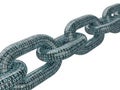Digital chain link isolated on white background Royalty Free Stock Photo