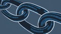 Digital Chain Links Data Security, Blockchain Technology, Binary Code Royalty Free Stock Photo