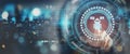 Digital chatting artificial intelligence chatbot. Chatbot, robot application, conversation assistant concept.