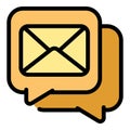 Digital chatting icon vector flat