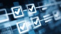 Digital checklist showing task completion and validation Royalty Free Stock Photo