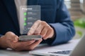 Digital Checklist and Task Management Concept. Business Using Smartphone for Progress Tracking. in a Modern, Efficient Workflow,