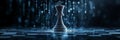 Digital Chessboard A Fusion of Technology and Strategy in a Data-Driven Business Environment Royalty Free Stock Photo