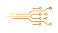 Digital Circuit Board Lines Network Connection Vector, vector design Generative AI Royalty Free Stock Photo