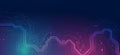 Digital circuit board pattern in blue purple and green gradient technology electronic Royalty Free Stock Photo