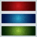 Digital circuit style banners vector set