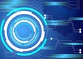 Digital circuit technology blue background Royalty Free Stock Photo