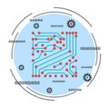 Digital circuit vector concept