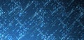 Digital circuit visualization vector background. Blue board pattern with interconnected lines, nodes, and binary code Royalty Free Stock Photo