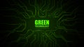 Digital circuitry on emerald backdrop with vacant semiconductor space Royalty Free Stock Photo