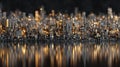 Digital Cityscape Reflection Modern Urban Technology Background Royalty Free Stock Photo