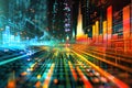 Digital Cityscape A Futuristic Vision of Data and Technology