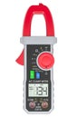 Digital Clamp Meter Multimeter, front view. 3D rendering