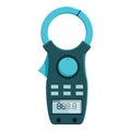 Digital clamp meter showing measurement result on display
