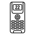 Digital climate remote control icon, outline style