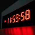 Digital Clock Countdown to Midnight Royalty Free Stock Photo