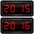 Digital Clock . Digital Uhr Nummer Royalty Free Stock Photo