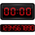 Digital Clock . Digital Uhr Nummer Royalty Free Stock Photo