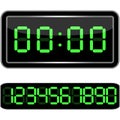 Digital Clock . Digital Uhr Nummer Royalty Free Stock Photo