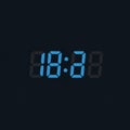 Digital clock display showing \