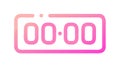 Digital Clock Display Showing Zero Time Reset Countdown, vector design Generative AI Royalty Free Stock Photo