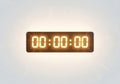 Digital clock displaying midnight Royalty Free Stock Photo
