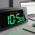 A digital clock displays 10 58 with BILLABLE HOURS in red letters above the Royalty Free Stock Photo