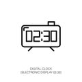 Digital Clock Icon - Electronic Display 02:30 Royalty Free Stock Photo
