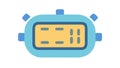 Digital Clock Icon, Time Display and Schedule, vector design Generative AI Royalty Free Stock Photo